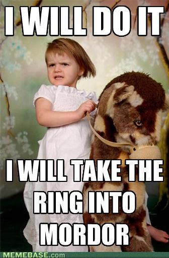 take the ring to mordor