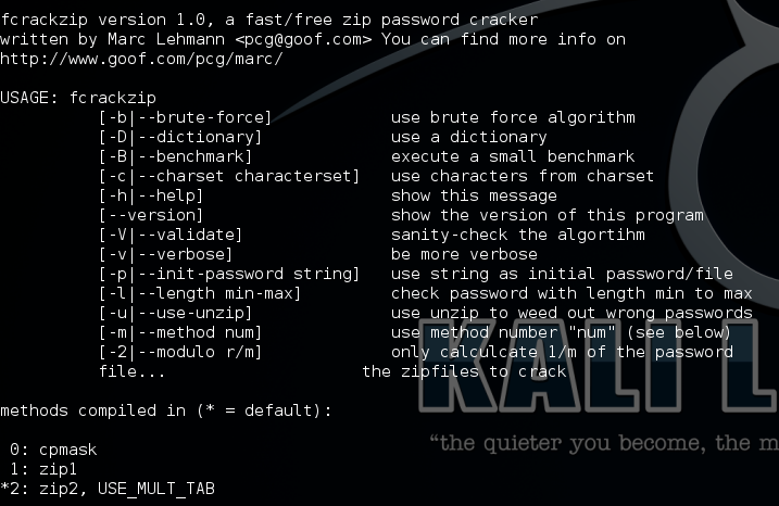 password list generator kali