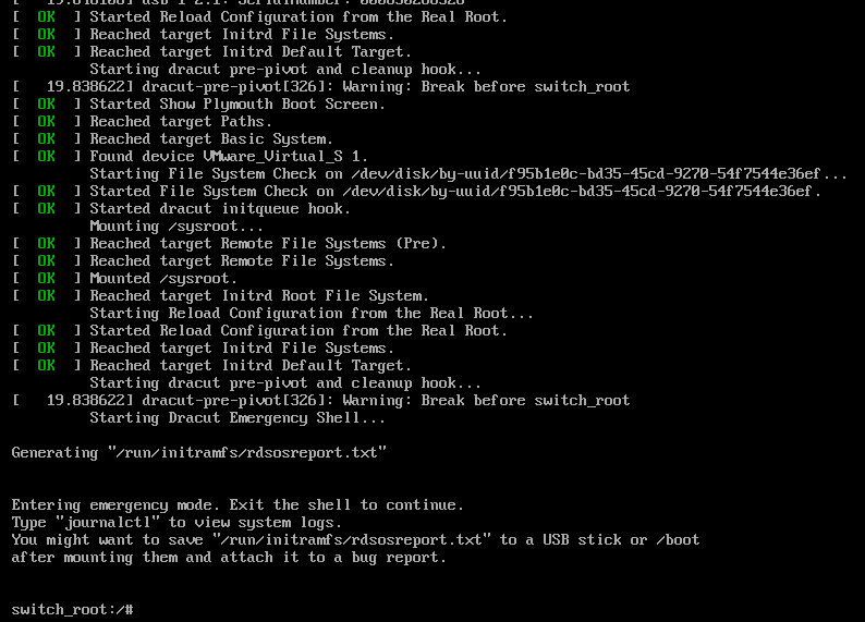 initramfs switch_root shell